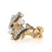 Yellow Gold Diamond Vintage Oak Leaf Bypass Cocktail Ring - 18k Rd .70ctw Nature