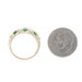 Yellow Gold Emerald Cluster Cocktail Band - 14k Square .90ctw Ring