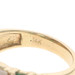 Yellow Gold Emerald Cluster Cocktail Band - 14k Square .90ctw Ring