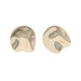 Yellow Gold Freeform Circle Large Stud Earrings - 14k Pierced