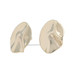 Yellow Gold Freeform Circle Large Stud Earrings - 14k Pierced