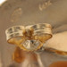 Yellow Gold Freeform Circle Large Stud Earrings - 14k Pierced
