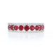 Yellow Gold Ruby Diamond Band - 18k Round 1.23ctw Ring