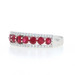 Yellow Gold Ruby Diamond Band - 18k Round 1.23ctw Ring