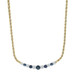 Yellow Gold Sapphire Diamond Necklace 18" - 18k Round 2.61ctw