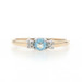 Yellow Gold Sky Blue Topaz Diamond Ring - 14k Round .32ctw