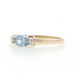 Yellow Gold Sky Blue Topaz Diamond Ring - 14k Round .32ctw