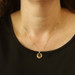 Yellow Gold Diamond Sunburst Pendant Necklace 17 1/2" 14k Round .12ctw Fluted