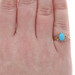 Rose Gold Turquoise Victorian Solitaire Ring - 10k Oval Cabochon