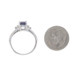 White Gold Sapphire Diamond Ring - 10k Emerald Engagement