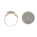 Yellow Gold Blue Sapphire Cluster Cocktail Bypass Ring - 14k Round .63ctw Floral
