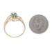 Yellow Gold Emerald Diamond Bypass Ring - 10k Oval .44ctw