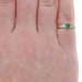 Yellow Gold Emerald Cubic Zirconia Ring - 18k Round .32ctw
