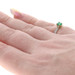 Yellow Gold Emerald Cubic Zirconia Ring - 18k Round .32ctw
