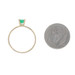 Yellow Gold Emerald Cubic Zirconia Ring - 18k Round .32ctw