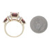 Yellow Gold Garnet Garnet Diamond Ring - 14k Emerald 6.35ctw Three-Stone