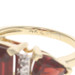 Yellow Gold Garnet Garnet Diamond Ring - 14k Emerald 6.35ctw Three-Stone