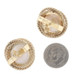 Yellow Gold Mabe Pearl Large Stud Earrings - 14k Pierced