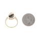 Yellow Gold Onyx Diamond Ring - 10k Oval