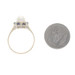 Yellow Gold Pearl Sapphire Diamond Ring - 14k .65ctw Flower
