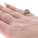 Yellow Gold Sapphire Diamond Halo Bypass Ring - 14k Oval .79ctw