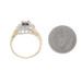 Yellow Gold Sapphire Diamond Halo Bypass Ring - 14k Oval .79ctw