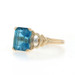 Yellow Gold Topaz Diamond Ring - 10k Emerald 2.42ctw