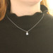 EFFY Aquamarine Diamond Pendant Necklace 18" -White Gold 14k Square Step 1.68ctw