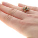 Rose Gold Pearl Turquoise Victorian Cluster Ring - 14k Geometric Antique