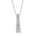 White Gold Diamond Three-Stone Journey Necklace 18 3/4" - 14k Round .26ctw