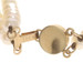 Yellow Gold Button Pearl Garnet Dbl Strand Station Bracelet 7 1/4" 14k 1.26ctw