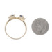Yellow Gold Blue Sapphire Diamond Wedding Band - 14k Round .56ctw