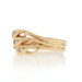 Yellow Gold Diamond Edwardian Serpents Three-Stone Band 14k Antique Snakes Ring