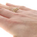 Yellow Gold Diamond Edwardian Serpents Three-Stone Band 14k Antique Snakes Ring