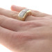 Yellow Gold Diamond Three-Stone Men's Ring - 14k Round Brilliant 1.02ctw