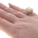 Yellow Gold Ethiopian Opal Diamond Halo Ring - 14k Oval