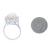 Yellow Gold Ethiopian Opal Diamond Halo Ring - 14k Oval
