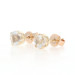 Yellow Gold Quartz Stud Earrings - 10k Round Pierced