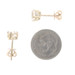 Yellow Gold Quartz Stud Earrings - 10k Round Pierced