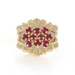 Yellow Gold Ruby Vintage slide charm Slide Charm - 14k Round