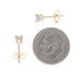 Yellow Gold Tanzanite Stud Earrings - 14k Round .50ctw Pierced