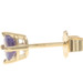 Yellow Gold Tanzanite Stud Earrings - 14k Round .50ctw Pierced