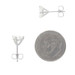White Gold Diamond Stud Earrings - 14k Round Brilliant 2.04ctw GIA Pierced