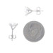 White Gold Diamond Stud Earrings - 14k Round Brilliant 2.58ctw GIA Pierced