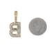 Yellow Gold Diamond Initial B Pendant -10k Baguette .50ctw Monogram Letter Bling