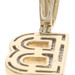 Yellow Gold Diamond Initial B Pendant -10k Baguette .50ctw Monogram Letter Bling