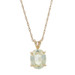 Yellow Gold Sapphire Solitaire Necklace 16" - 14k Oval 3.08ct