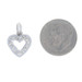 Platinum Diamond Heart Pendant - 900 Round Brilliant Love Wreath