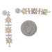 White Gold Diamond Floral Garland Dangle Earrings - 14k Round 1.00ctw Pierced