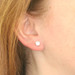 White Gold Diamond Stud Earrings - 14k Round Brilliant 2.00ctw GIA Pierced